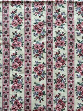 Vintage Cranston Print WorksFloral Cottagecore Pink Grannycore Fabric 43x118”